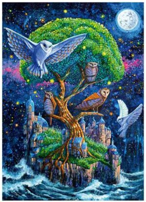 Roch Urbanik Owl Island -palapeli 1000 palaa on Good Lootin taidepalapeli