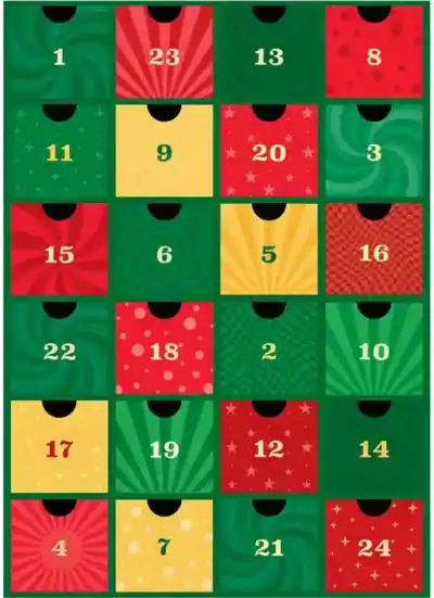 VW Christmas palapelijoulukalenteri 24x50 palaa (VW Advent Calendar) on Eurographicsin volkkariaiheinen joulukalenteri