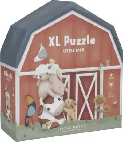 Little Dutch Little Farm -lattiapalapeli on isopalainen palapeli, jossa on 42 palaa. Valmiina palapeli on 98 x 73 cm. 