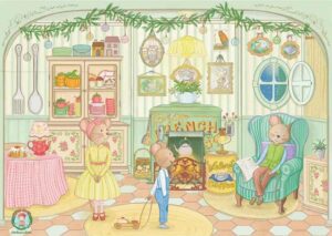 Magnolia Christmas Mouse House palapeli 1000 palaa on Le Chat Coletten kuvittama joulupalapeli, jossa hiiriperhe on valmistautunut joulun viettoon.