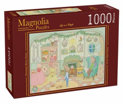 Magnolia Christmas Mouse House palapeli 1000 palaa on Le Chat Coletten kuvittama joulupalapeli, jossa hiiriperhe on valmistautunut joulun viettoon.