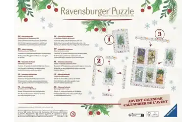 Ravensburger palapelijoulukalenteri 2025 Sarina Jödicken kuvittama joulukalenteri
