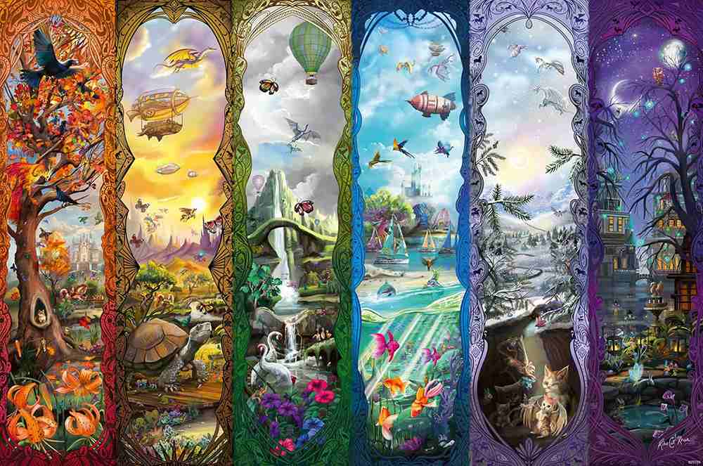 The Six Portals 7000 palan palapeli Fantasy on Rose Catherine Khan'n kuvittama fantasiapalapeli. 7000 palaa