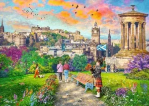 Edinburgh Romance palapeli 1000 palaa on Ravensburgerin maisemapalapeli Skotlannin pääkaupungista Edinburghista.
