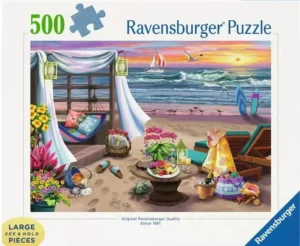 Cabana Retreat palapeli 500 palaa on tavallista suuremmilla paloilla. isot palat