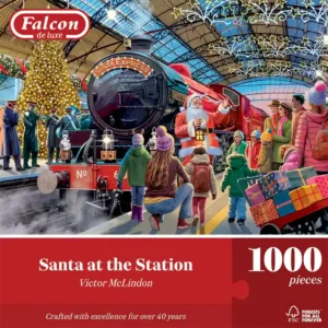 Santa at the Station palapeli 1000 palaa on Victor McLindon kuvittama joulupalapeli.