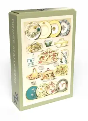 Dinner and dessert china palapeli 99 palaa on tanskalaisen Penny Puzzlen vanhat posliiniastiat-aiheinen minipalapeli.
