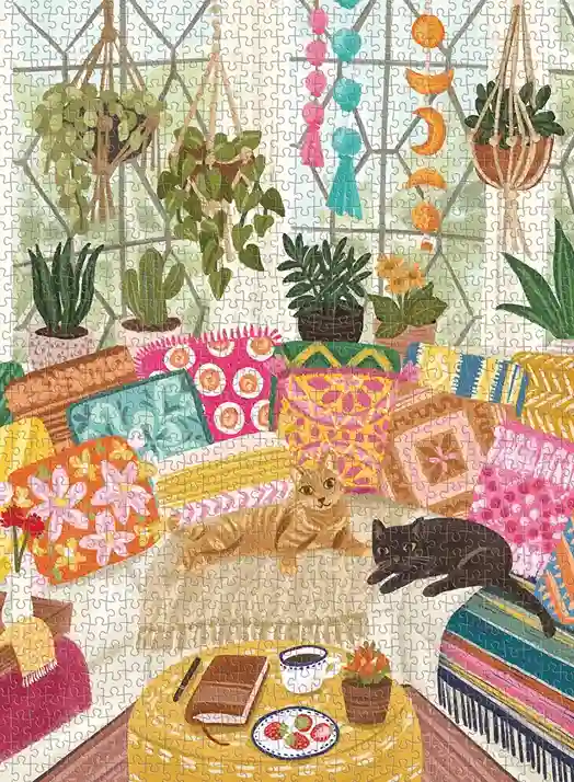 Serenity Meow palapeli 1000 palaa on Galisonin kissa-aiheinen palapeli, jonka on kuvittanut Olivia Gibbs.