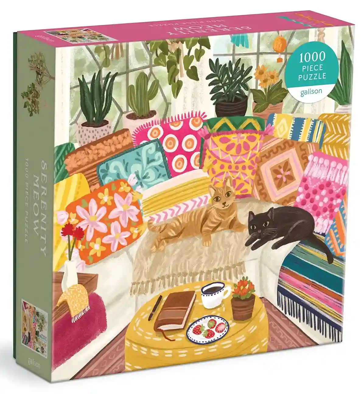 Serenity Meow palapeli 1000 palaa on Galisonin kissa-aiheinen palapeli, jonka on kuvittanut Olivia Gibbs.