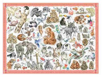 Wrendale Zoology palapeli on Wrendale Designs -sarjan ihastuttava 1000 palan villieläinpalapeli,
