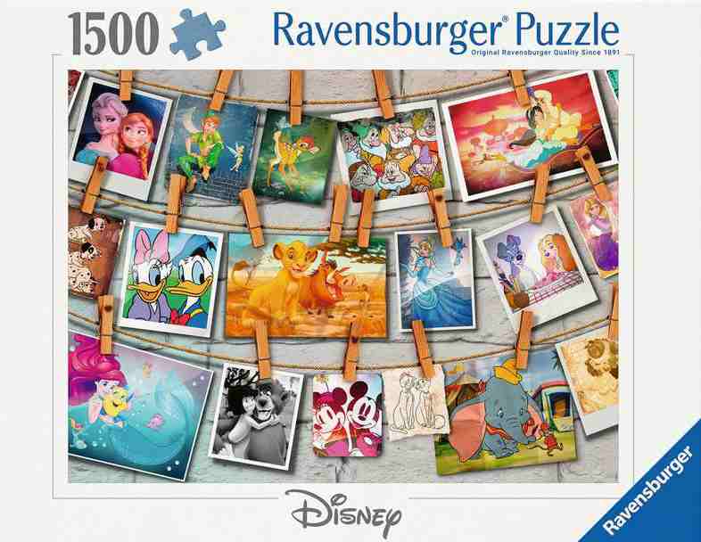 Disney Photographs palapeli 1500 palaa on Disney-palapeli, jossa tutut Disney-hahmot Disney palapeli