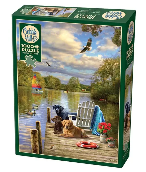 Dog Day Afternoon palapeli 1000 palaa on Cobble Hillin koira-aiheinen palapeli.