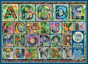 A to Z palapeli 500 palaa on Cobble Hillin aakkoset-palapeli Cobble Hill
