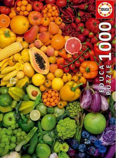 Colorful Vitamines palapeli 1000 palaa on värikäs marjat, hedelmät ja vihannekset -palapeli. 