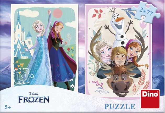 Frozen Anna ja Elsa palapelit 2x77 palaa. Nämä 77 palan Frozen palapelit on mitä upein lahja Frozen-fanille