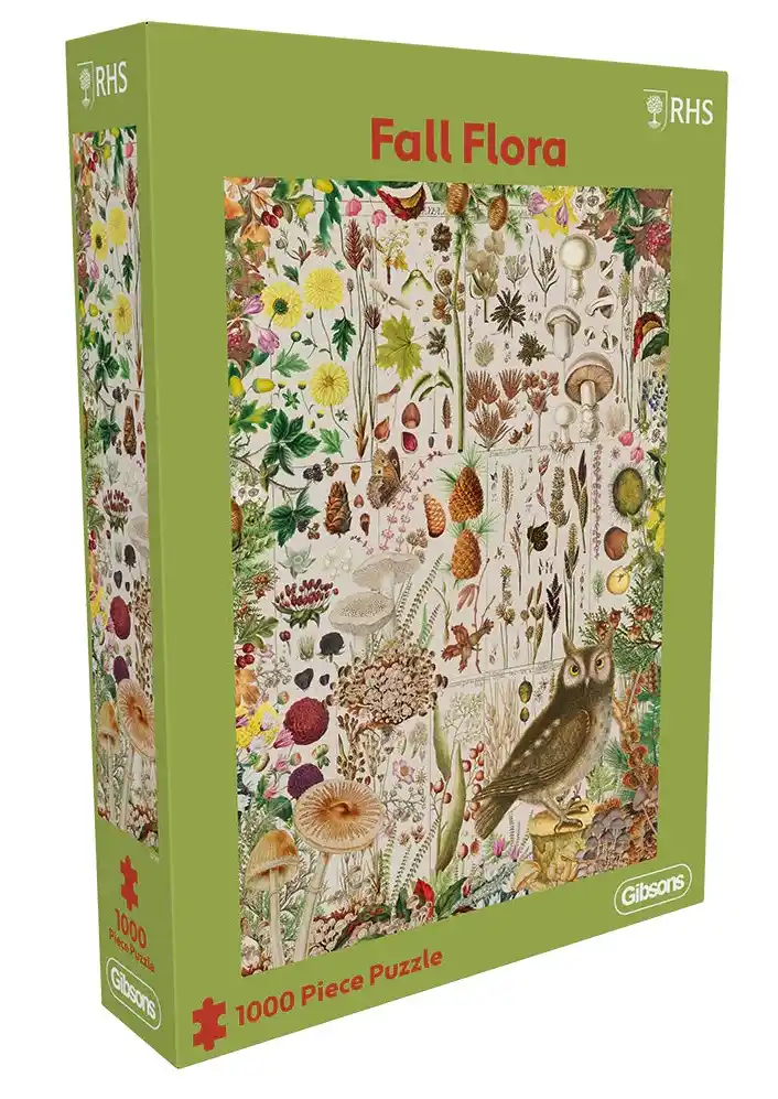 RHS Fall Flora palapeli 1000 palaa esittelee Christian Gottlieb Geisslerin (s. 1729-1814) syksyisiä kasveja.