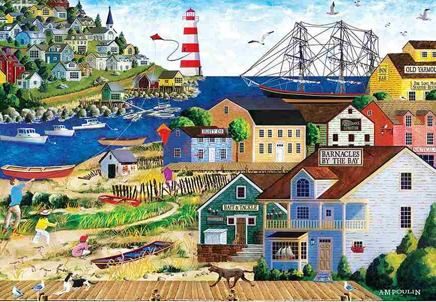 Isot palapelit ja suuret palamäärät Pieni Harrastepuoti rakennukset palapeli