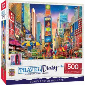 Broadway Times Square palapeli 500 palaa on MasterPieces Travel Diary -sarjaa.