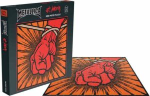 Metallica St. Anger palapeli 500 palaa on kuva Metallican levyn kannesta. musiikki palapeli