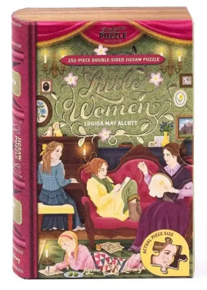 Professor Puzzle Little Women palapeli 252 palaa on pakattu kirjan malliseen rasiaan. Kirjapalapeli Pikku naisia
