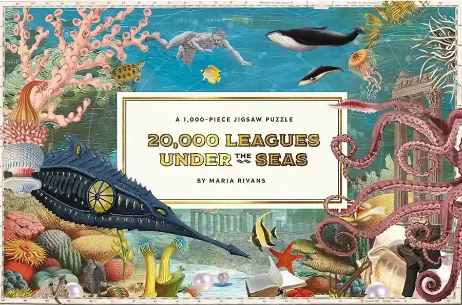 20000 Leagues under the Seas palapeli 1000 palaa on Maria Rivans kuvittama.