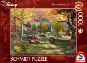 Disney The Fox and the Hound palapeli 1000 palaa on Topi ja Tessu -palapeli.  Kuvitus Thomas Kinkade Studios