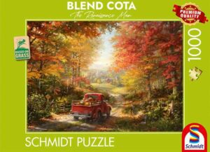 Back home palapeli 1000 palaa on Blend Cotan kuvittama autopalapeli ja syksy palapeli