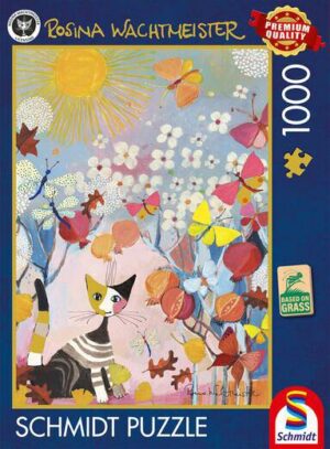 Striped kitten palapeli 1000 palaa on Rosina Wachtmeisterin kuvittama raidallinen kissa -palapeli