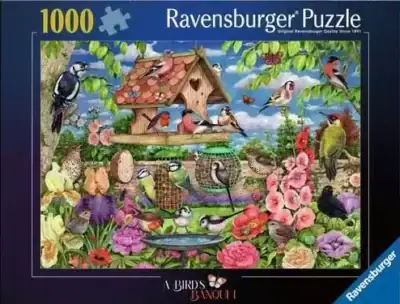 The Bird Table palapeli 1000 palaa on Ravensburgerin tammikuun 2026 uutuus lintupalapeli