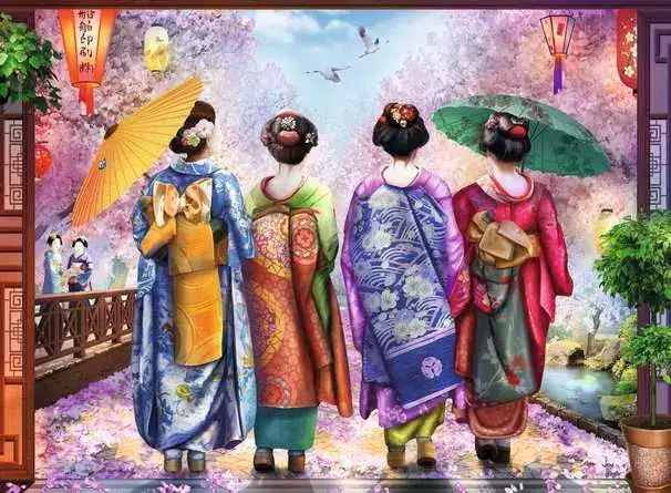 Blossom Walk palapeli 500 palaa on Ravensburgerin palapelien kokoamisen maailmanmestaruuskisoissa 2025 koottu yksilökisan semifinaalin kisapalapeli