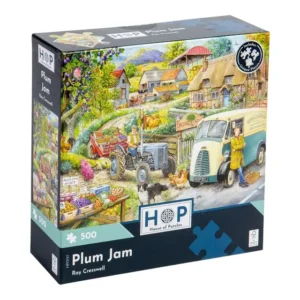 Plum Jam palapeli 500 palaa on House of Puzzles (HOP) valmistama. Maaseutuaiheisen palapelin on kuvittanut Ray Cresswell.
