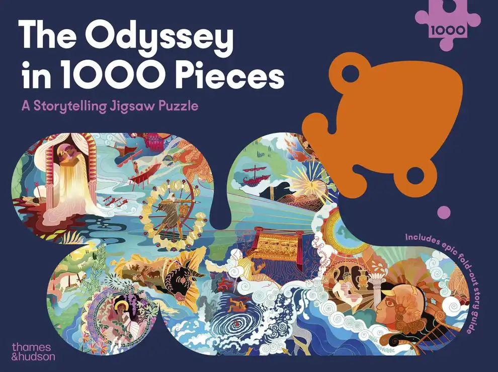 The Odyssey palapeli 1000 palaa on Odysseian 10 vuoden matka kotiin. Odysseian matkan on kuvittanut Joséphine Grenier ja valmistanut Thames&Hudson.