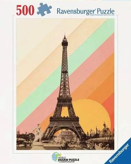 Paris Rainbow palapeli 500 palaa on Ravensburgerin palapelien kokoamisen maailmanmestaruuskisoissa 2025 koottu yksilökisan semifinaalin kisapalapeli