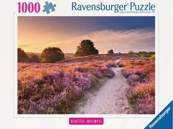 Pink Pathway palapeli 1000 palaa on Ravensburgerin Beautiful Walkways -sarjaa. maisema palapeli