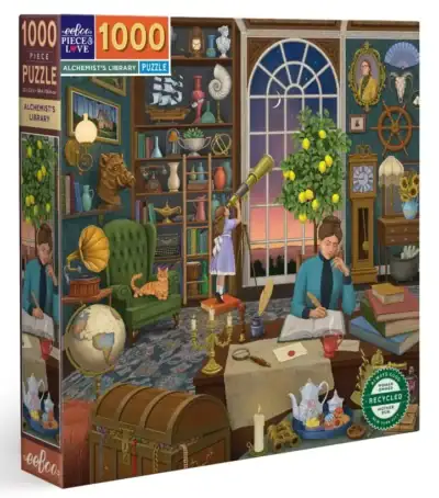 Eeboo Alchemist's Library palapeli eli Alkemistin kirjasto on Eeboon 1000 palan palapeli.