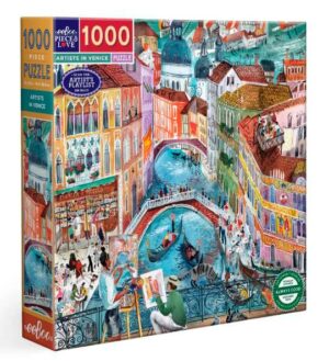 eeBoo Artists in Venice palapeli 1000 palaa on Venetsia-aiheinen palapeli, jonka on kuvittanut Victoria Tentler-Krylov. eeboo palapeli