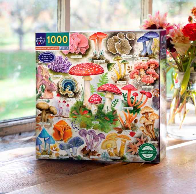 eeBoo Bountiful Mushrooms palapeli 1000 palaa - Image 3