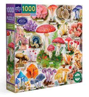 eeBoo Bountiful Mushrooms palapeli 1000 palaa on eeBoon sienet-palapeli, jonka on kuvittanut Maria Over. eeboo palapeli