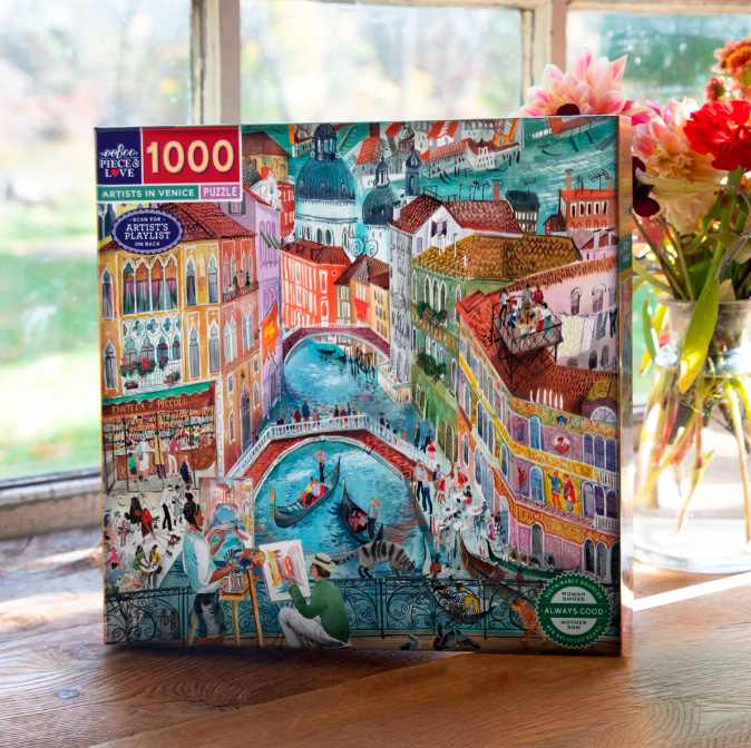 eeBoo Artists in Venice palapeli 1000 palaa - Image 2