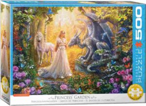 Princess' Garden palapeli 500 palaa on Eurographics Puzzlesin valmistama prinsessa ja lohikäärme -palapeli.