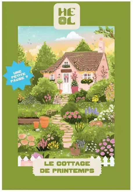 The Spring Cottage palapeli 99 palaa on Heol'n 99 palan keväinen puutarha ja mökki -minipalapeli.