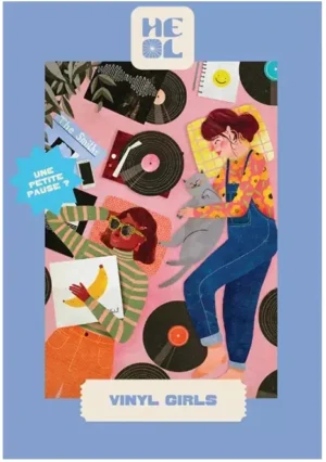 Vinyl Girls palapeli 99 palaa on Heol'n  99 palan minipalapeli vinyylilevyjä kuuntelevista tytöistä.