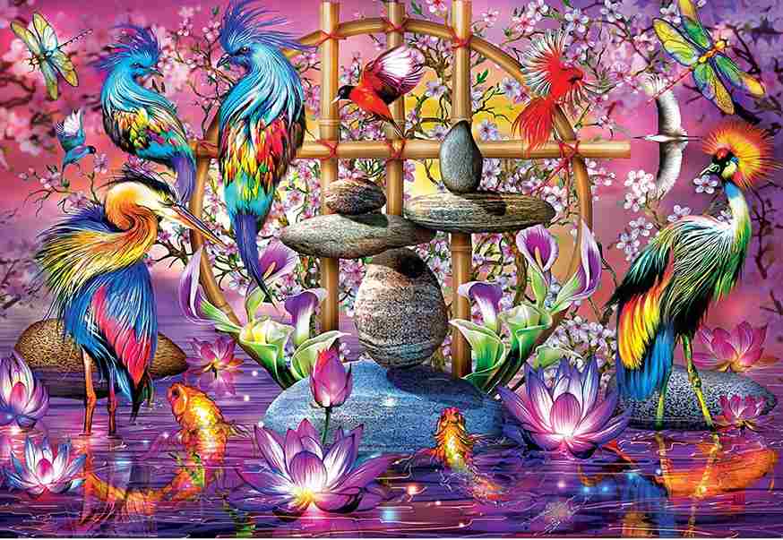 Fantasy in Flight palapeli 2000 palaa on Ciro Marchettin kuvittama linnut ja kukat -aiheinen palapeli.