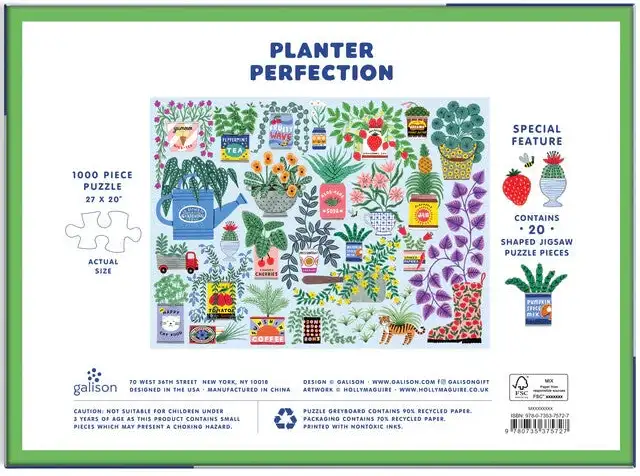 Planter Perfection palapeli 1000 palaa on Galisonin valmistama ja Holly Maguiren kuvittama kasvipalapeli. Mukana erikoispaloja