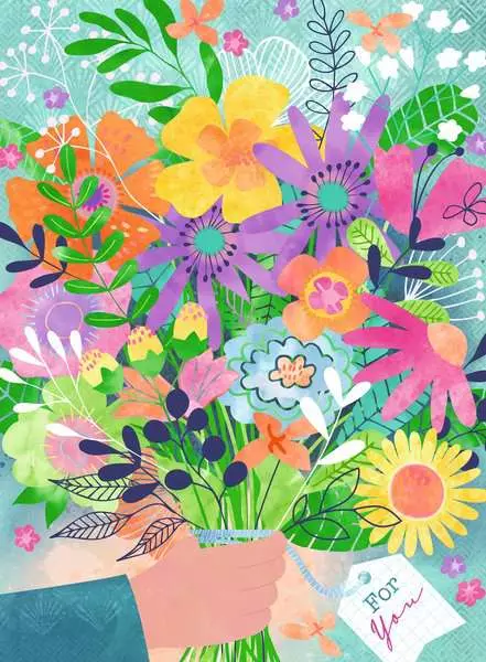 Ravensburger Flowers for You palapeli 500 palaa - Image 2