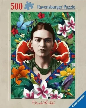 Frida Kahlo Blooming Fantasy palapeli 500 palaa on Ravensburgerin taiteilijapalapeli.