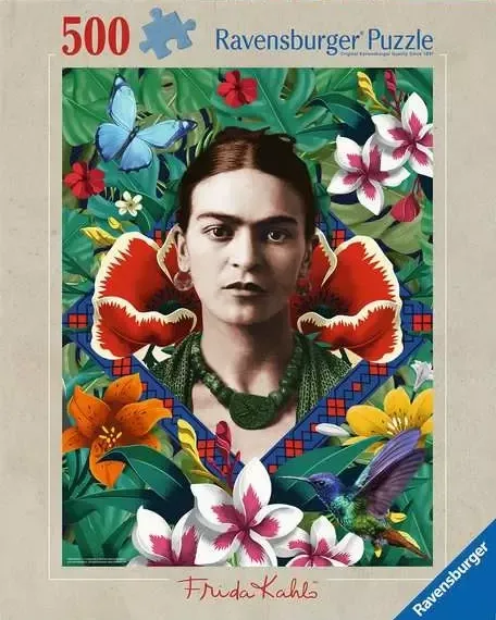 Frida Kahlo Blooming Fantasy palapeli 500 palaa on Ravensburgerin taiteilijapalapeli.