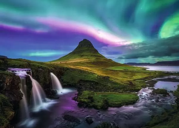 Ravensburger Aurora over Kirkjufell palapeli 1000 palaa - Image 2