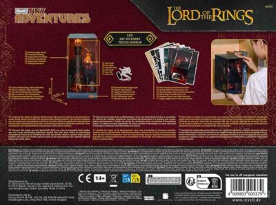 Book Nook Taru Sormusten Herrasta Barad-Dûr Tiny Adventures 3D-pienoismaailma, jossa on 155 osaa ja LED-valot.