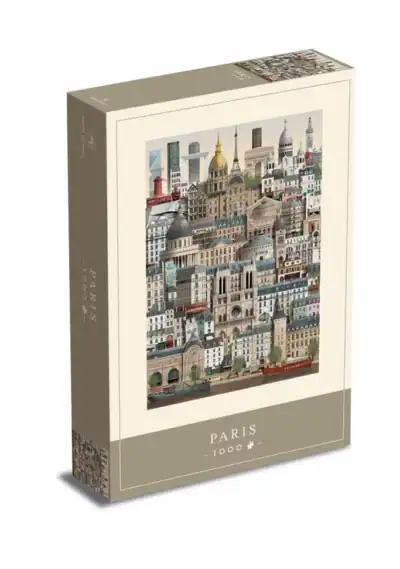 Martin Schwartz: Paris palapeli 1000 palaa on kuvittajan yksityiskohtainen Pariisi-kaupunkipalapeli.